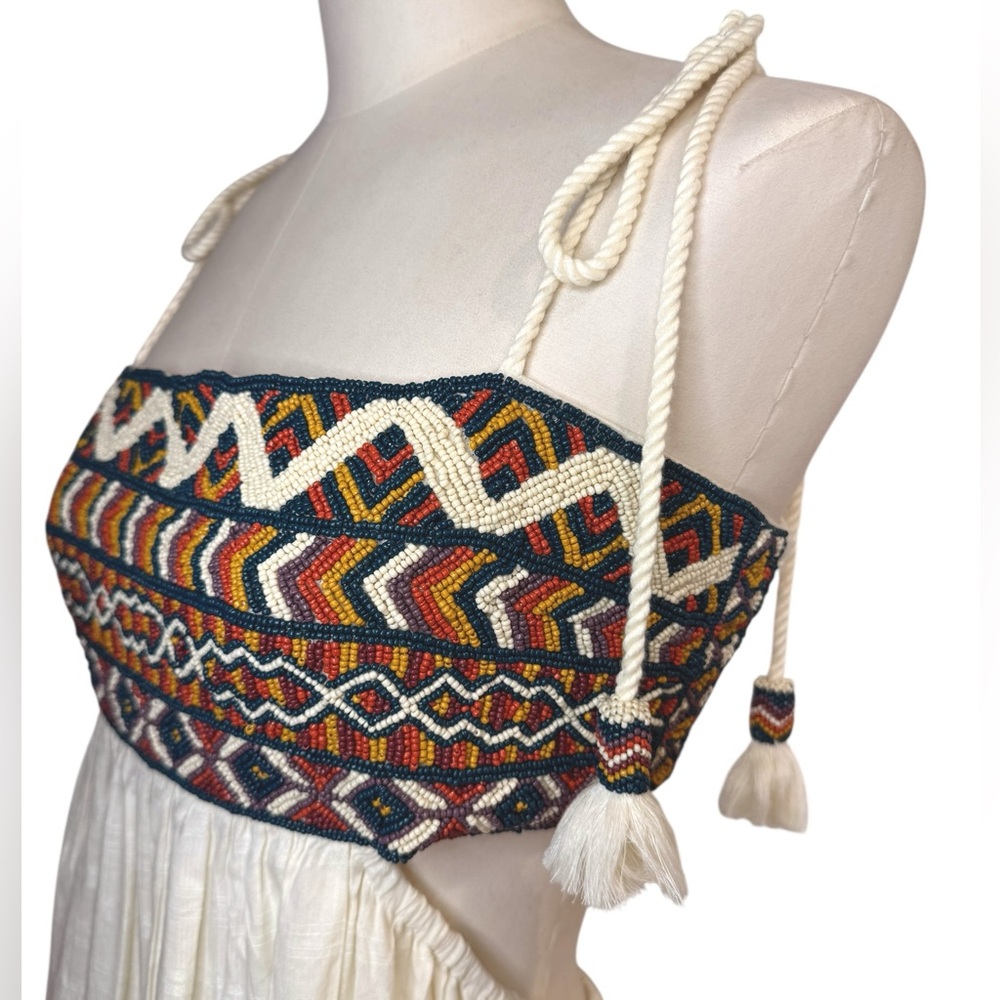 Free People Phoenix Beaded Maxi Boho Dress size M - Picture 14 of 16